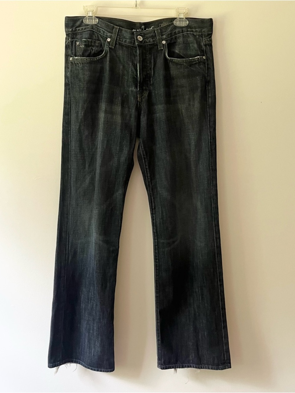 Men's 7 For All Mankind Bootcut Jeans Dark Wash Button Fly